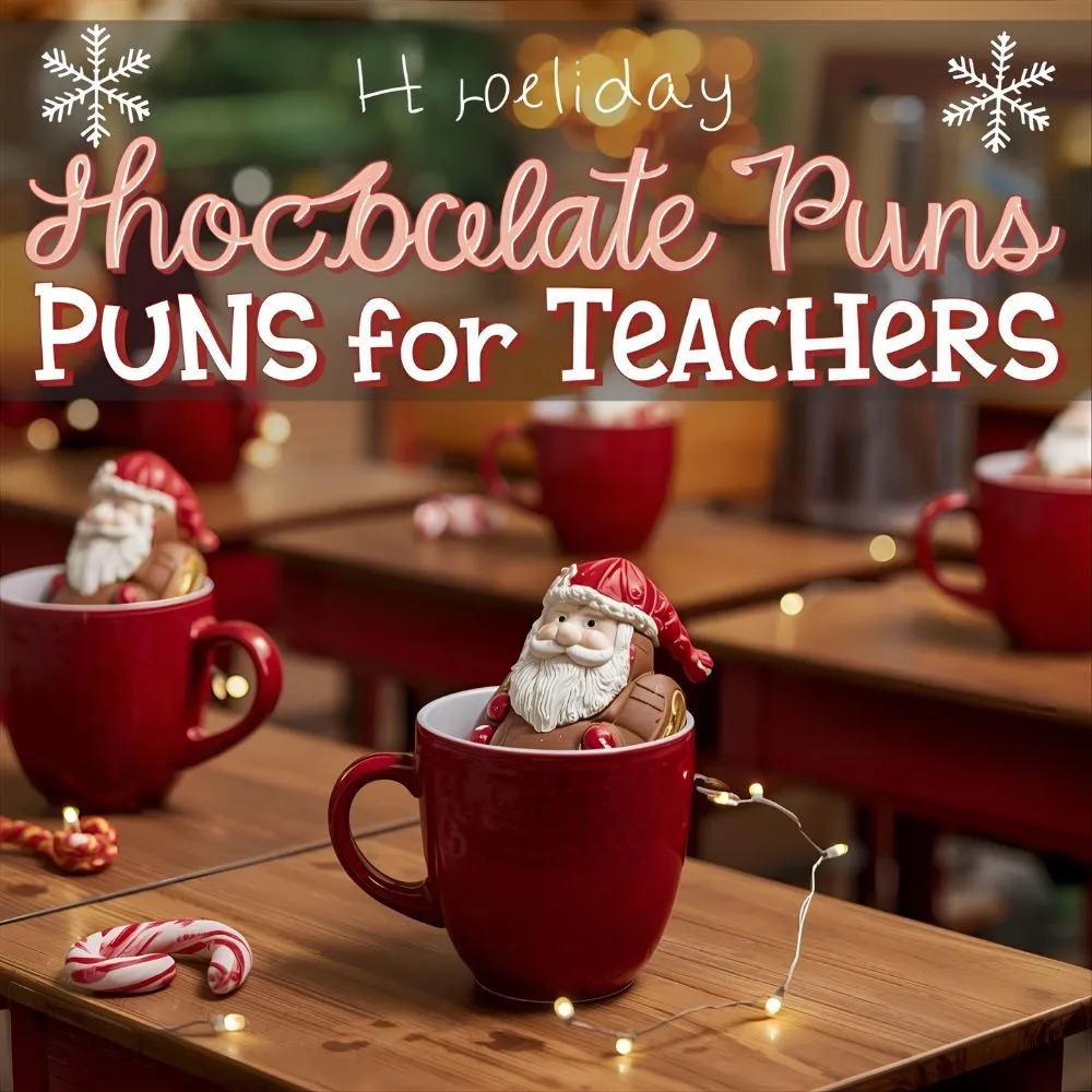8. Holiday Chocolate Puns for Teachers