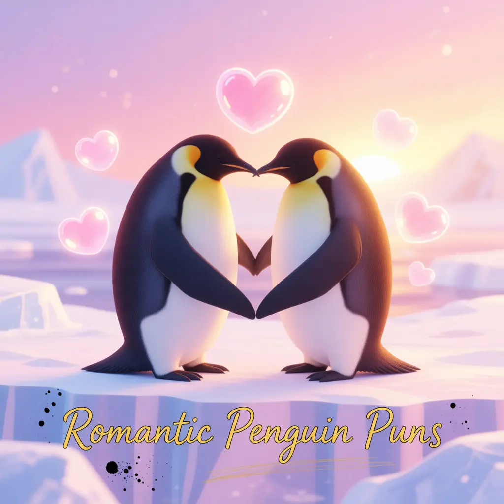  Romantic Penguin Puns