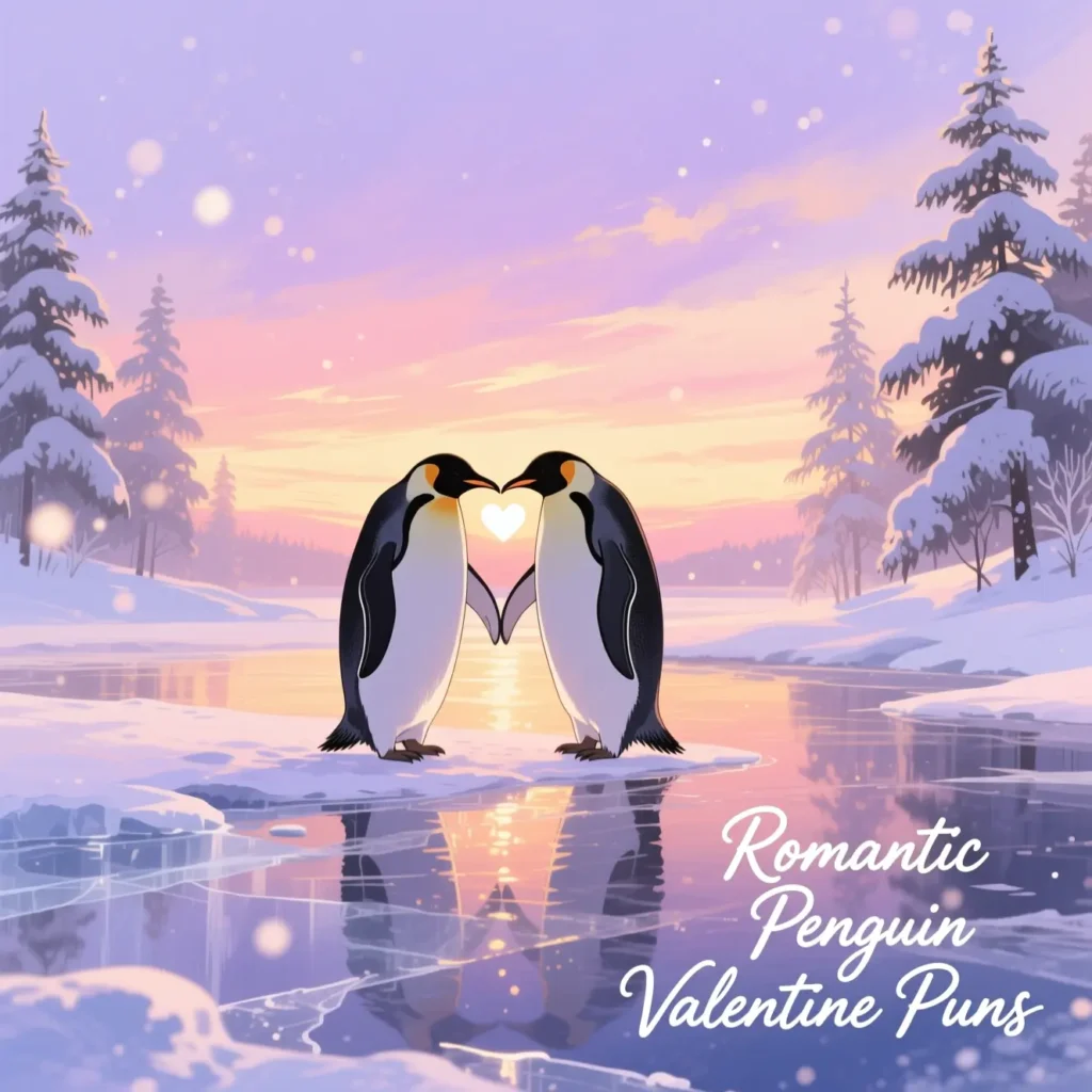 Romantic Penguin Valentine Puns 
