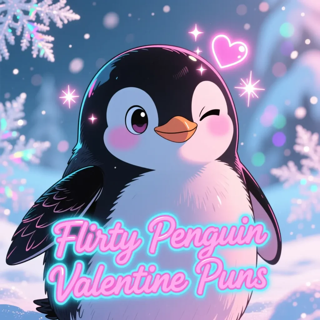 Flirty Penguin Valentine Puns