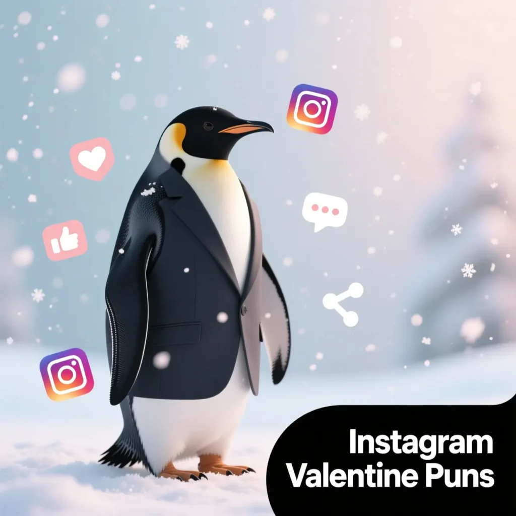 Instagram Penguin Valentine Puns
