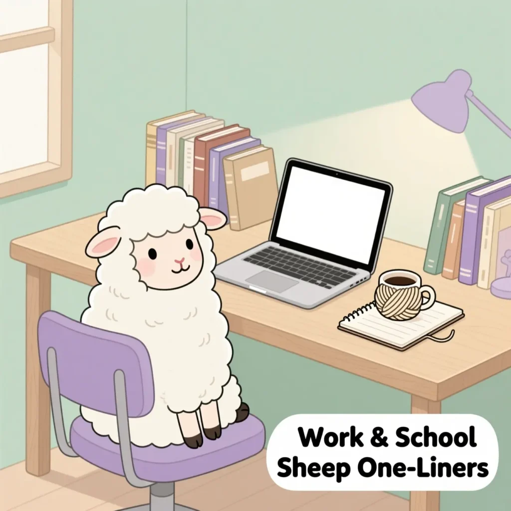  Work & School Sheep One-Liners