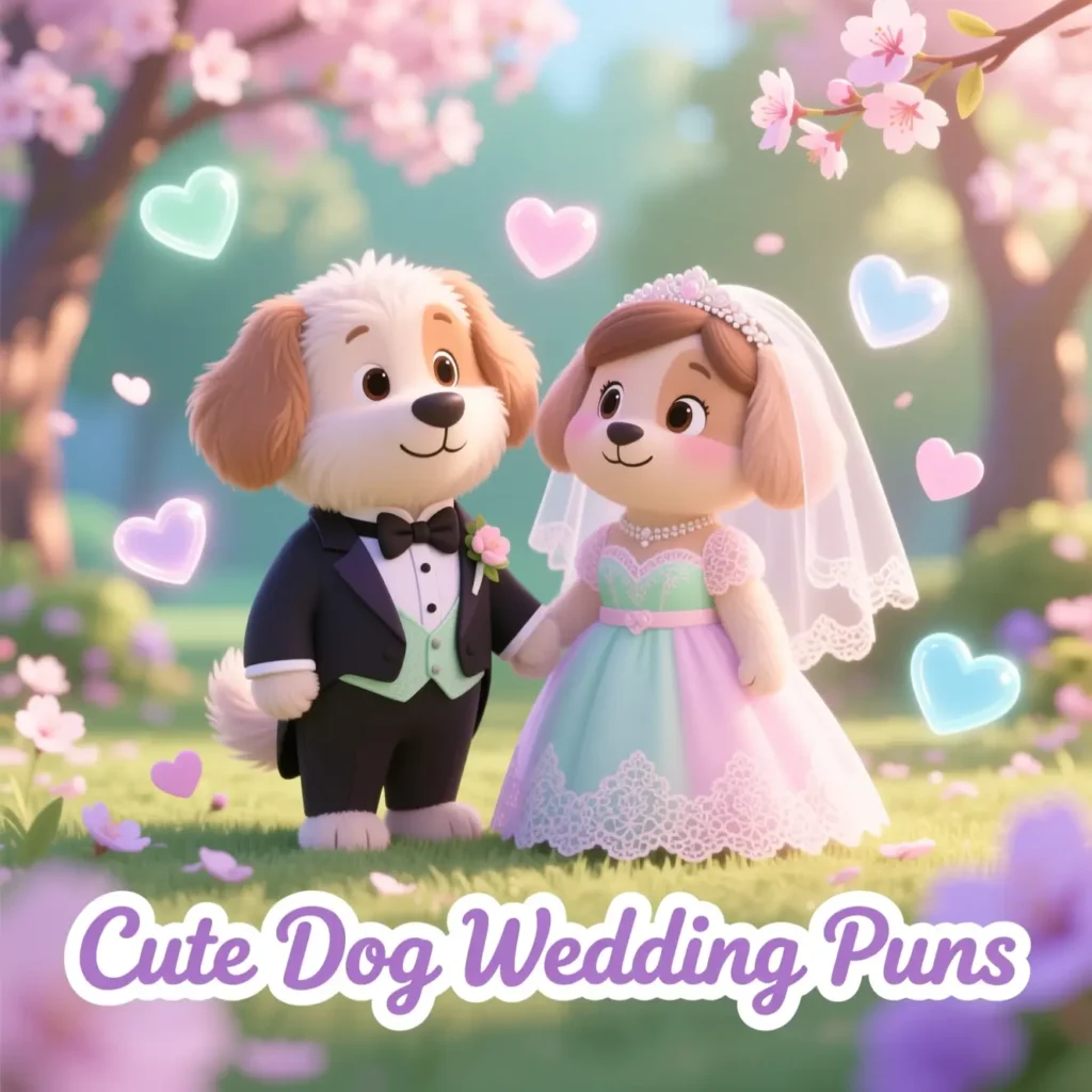 Cute Dog Wedding Puns