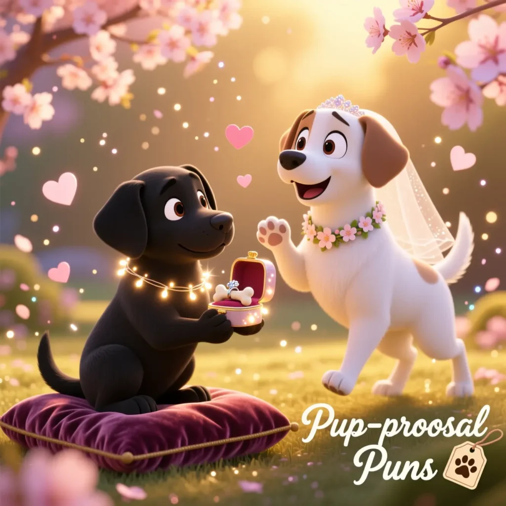 Dog Proposal (Pup-posal) Puns