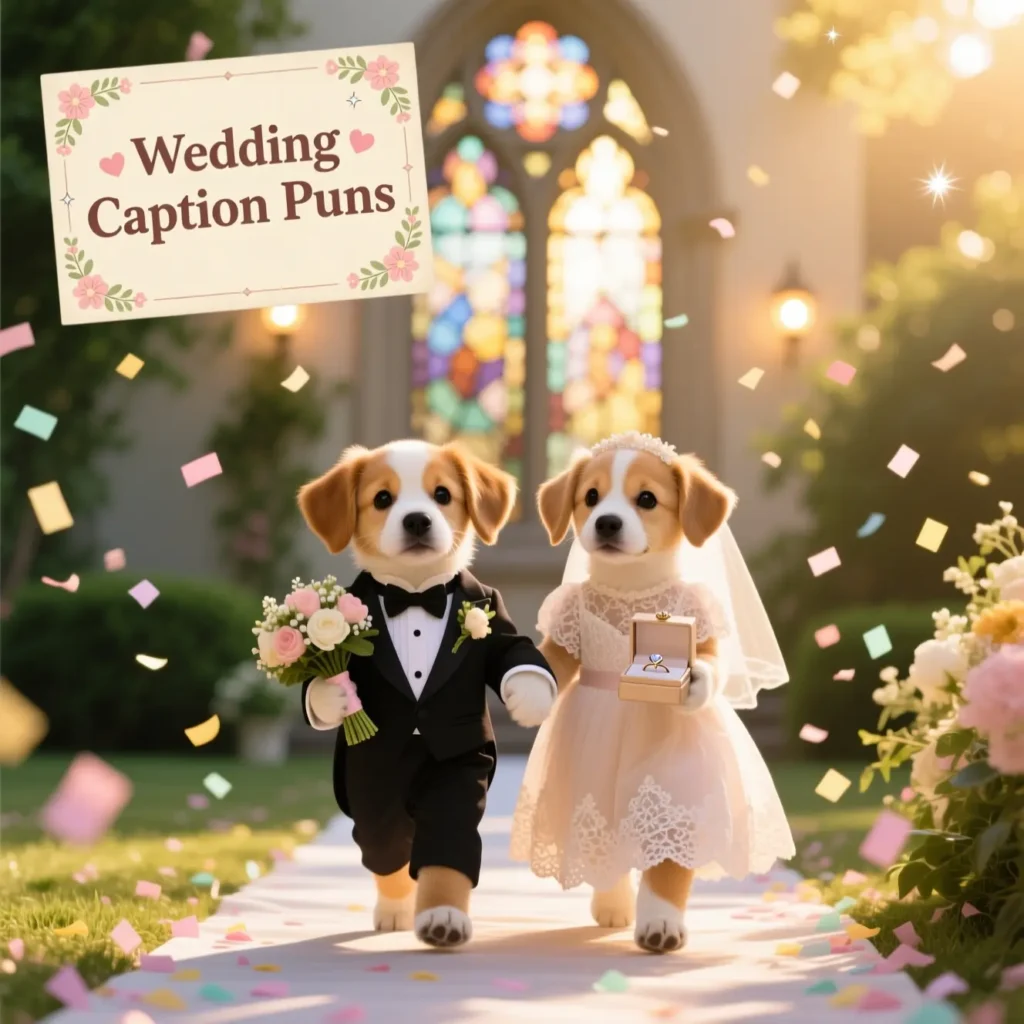  Caption Puns Dog Wedding 