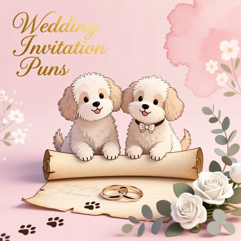 Dog Wedding Invitation Puns