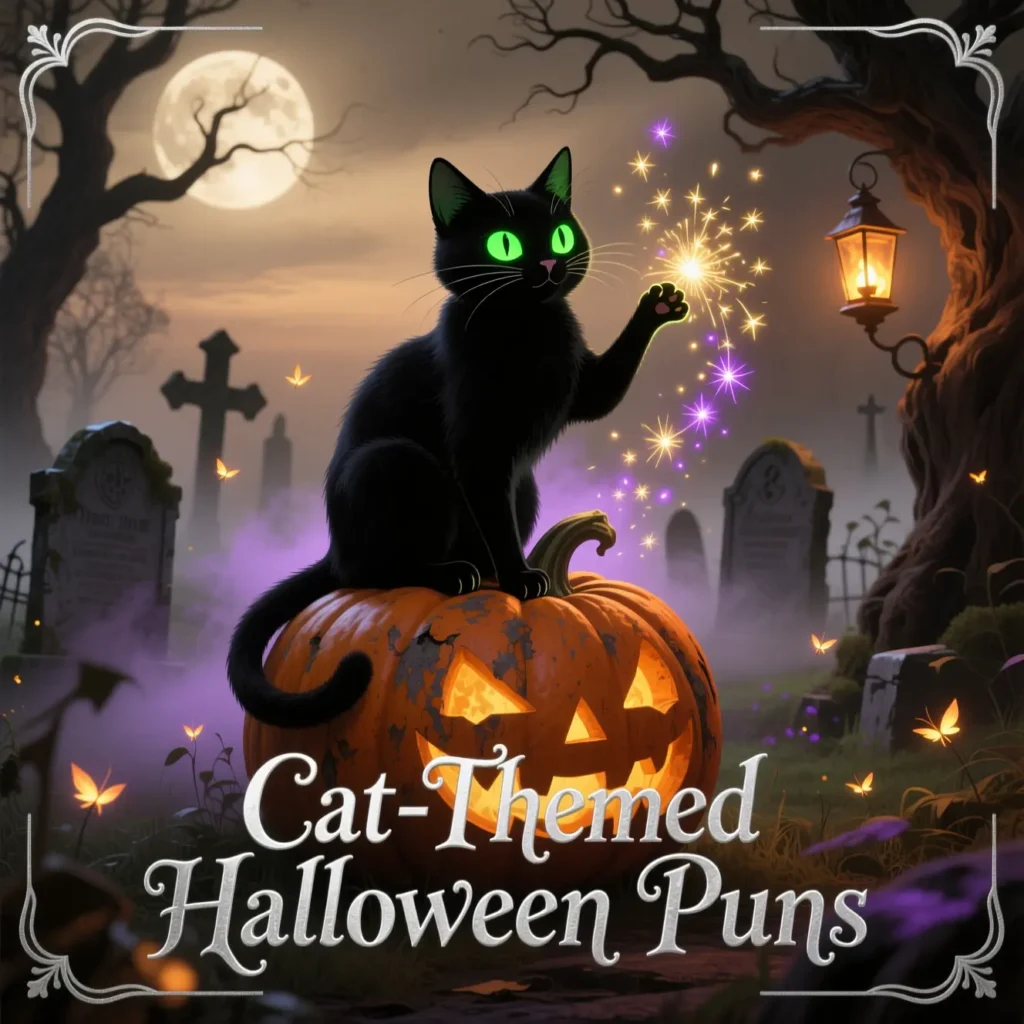 🐈 Cat-Themed Halloween Puns