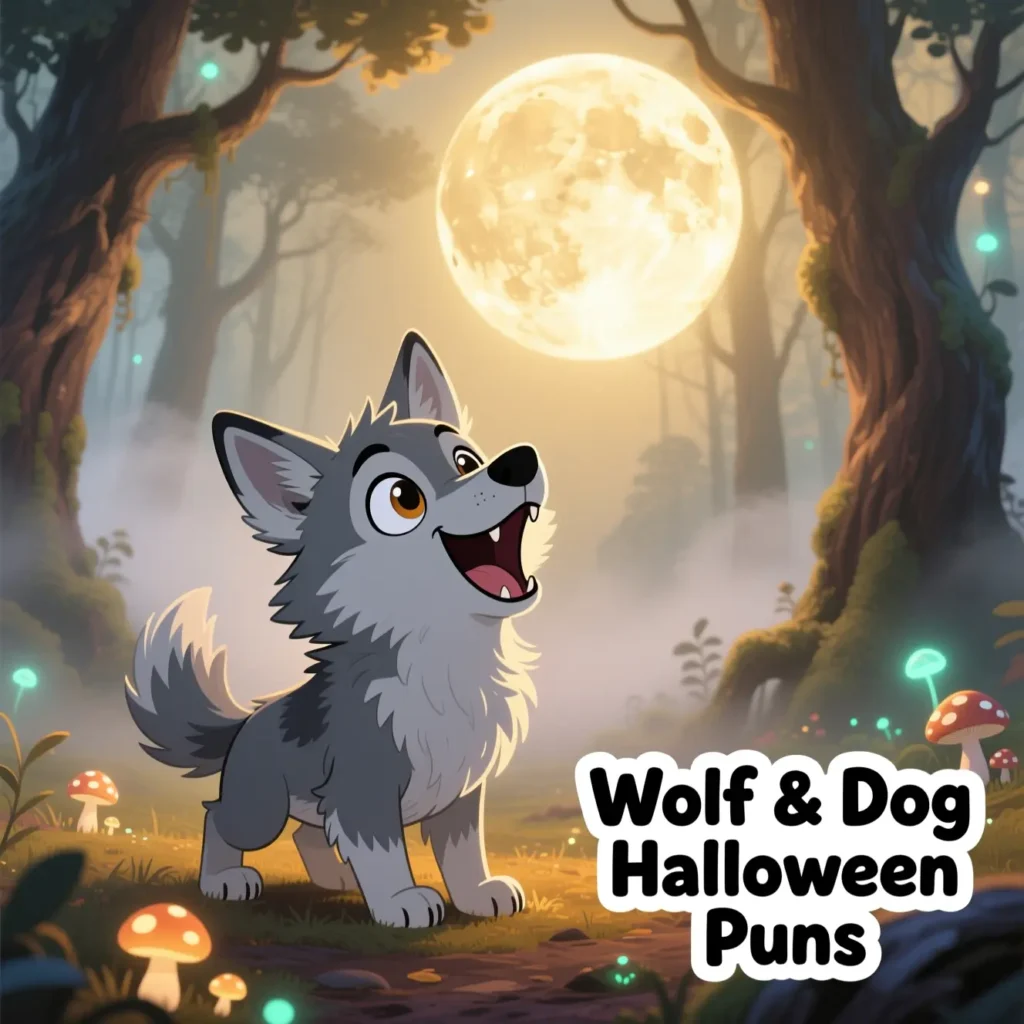 Wolf & Dog Halloween Puns