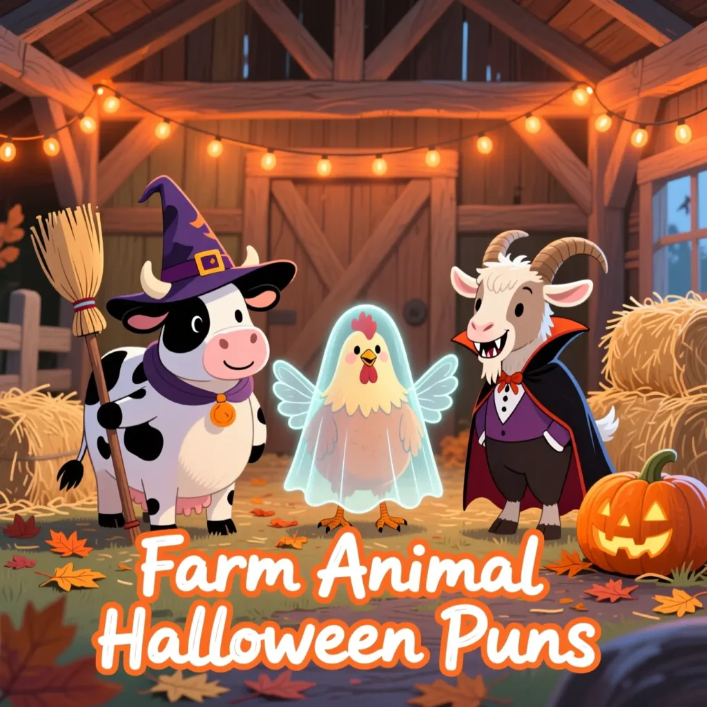  Farm Animal Halloween Puns