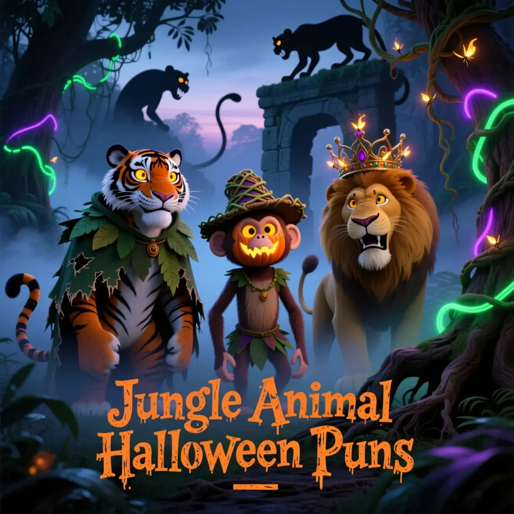  Jungle Animal Halloween Puns
