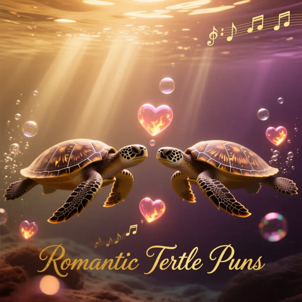 Sweet & Cute Turtle Valentine Puns