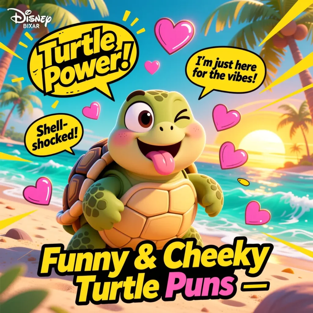  Funny & Cheeky Turtle Puns