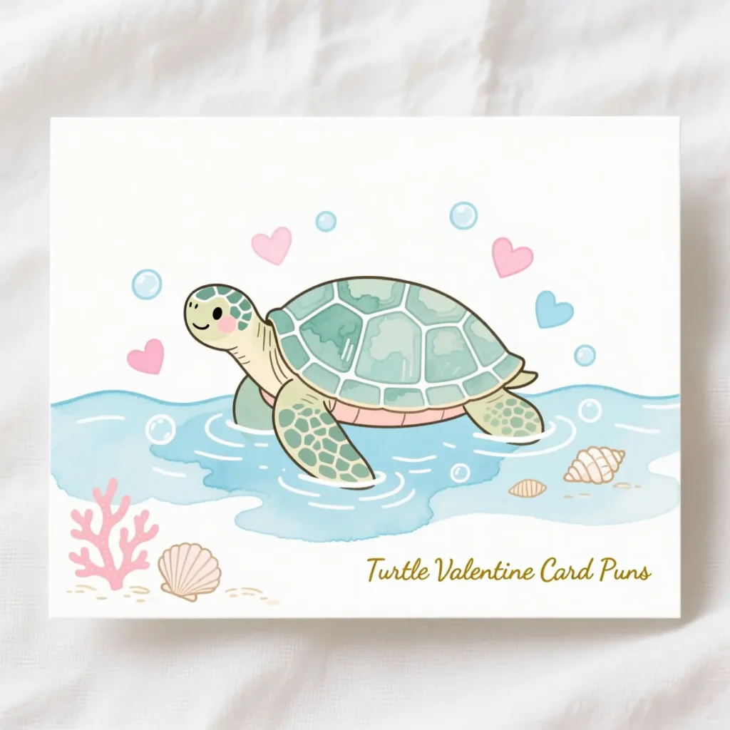  Valentine’s Card Turtle Puns