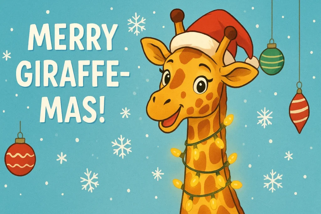 Seasonal Giraffe Puns