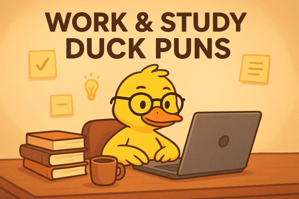 Work & Study Duck Puns 