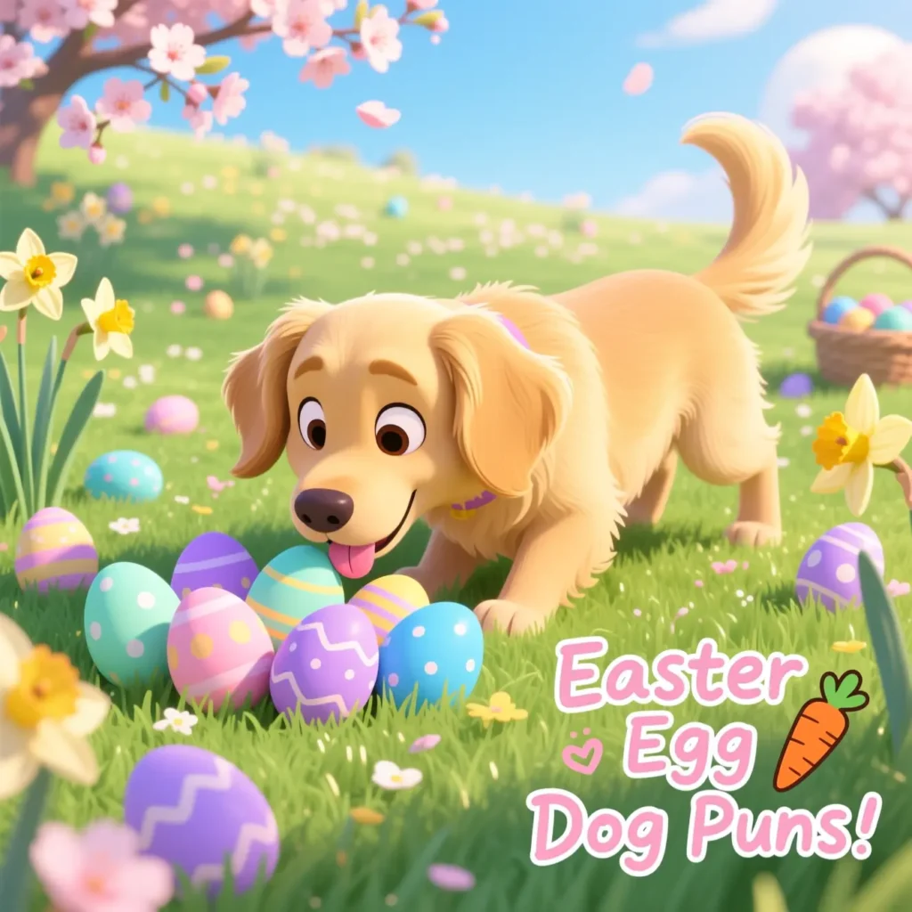 Easter Egg Dog Puns 