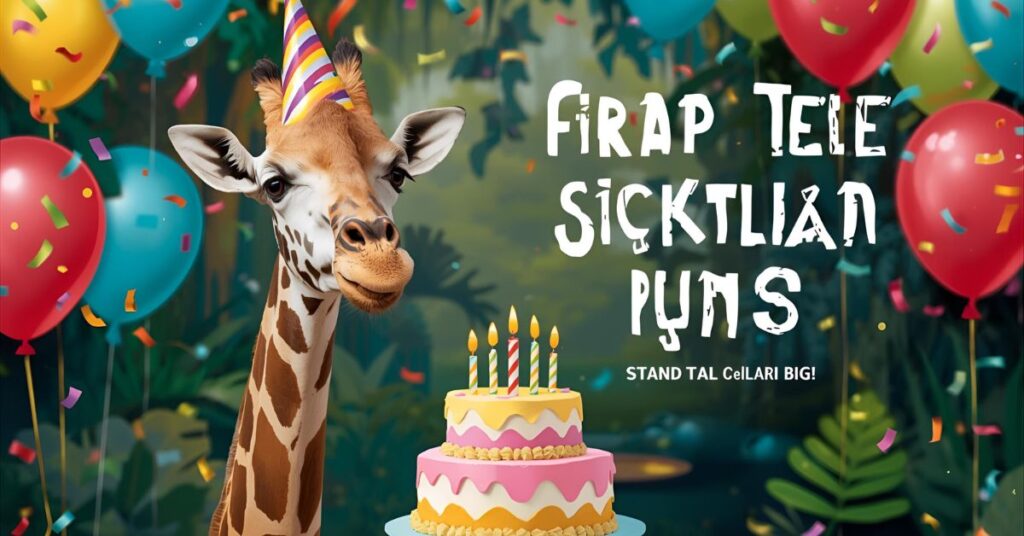 Cute Giraffe Birthday Puns