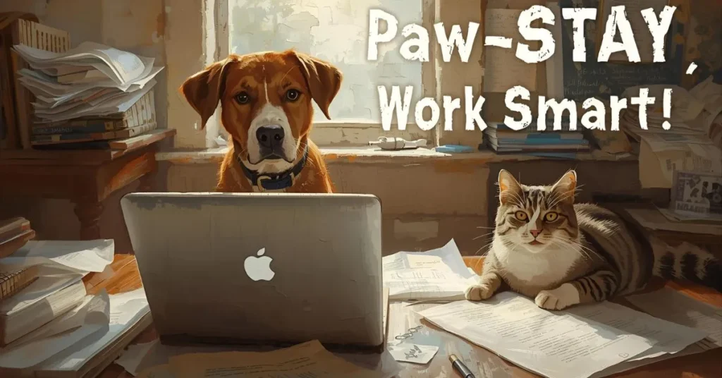 Work & Study Cat-Dog Puns