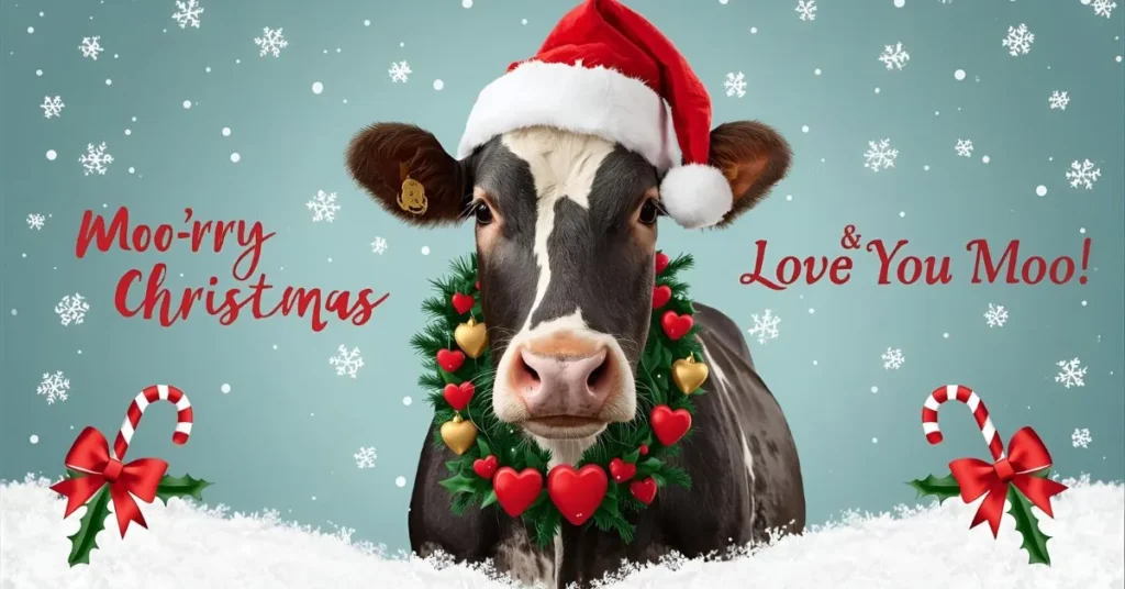 Holiday Cow Love Puns