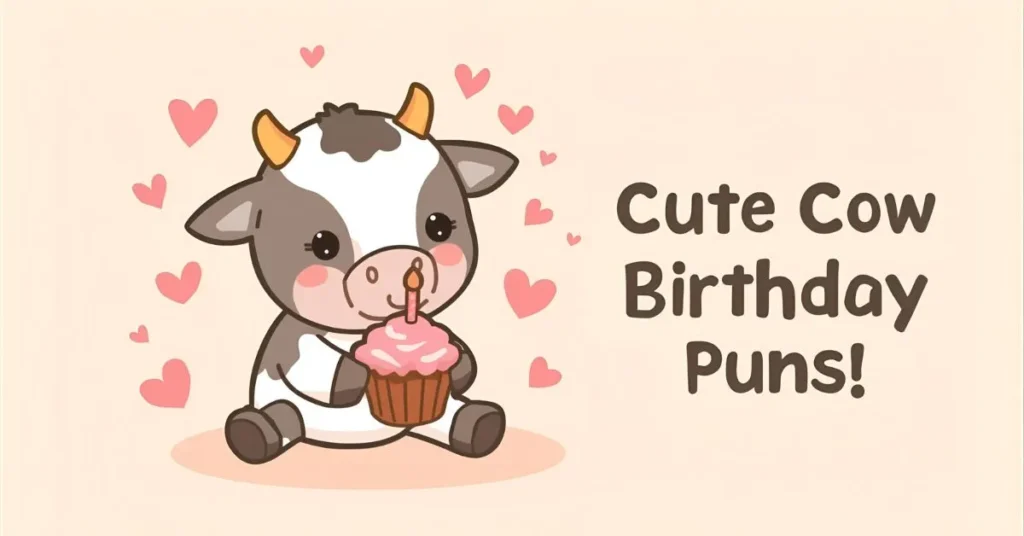 Cute Cow Birthday Puns