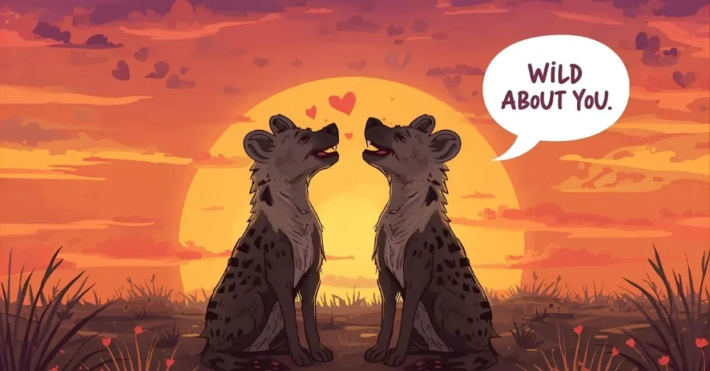 Love & Flirty Hyena Puns