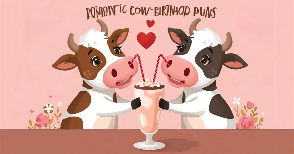 Romantic Cow Birthday Puns