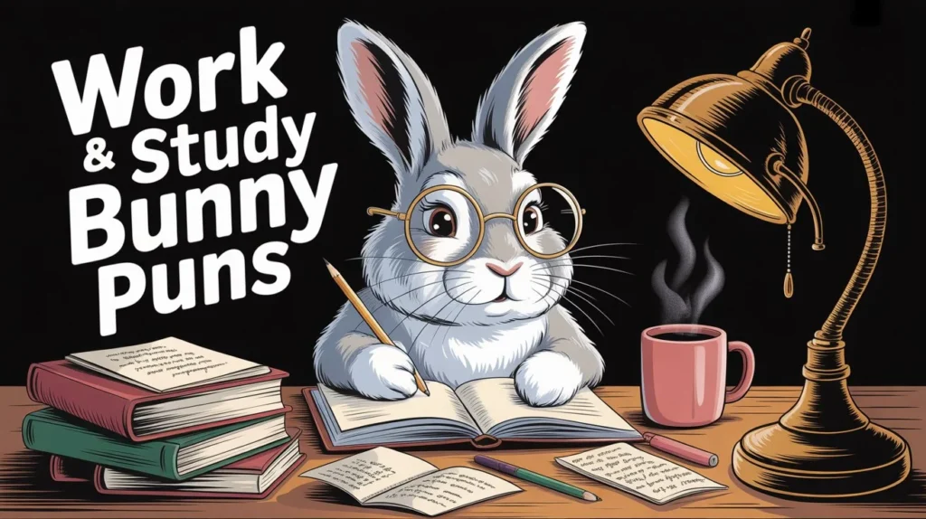 Work & Study Bunny Puns 