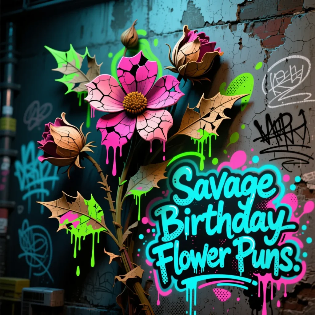 Sarcastic Birthday Flower Puns