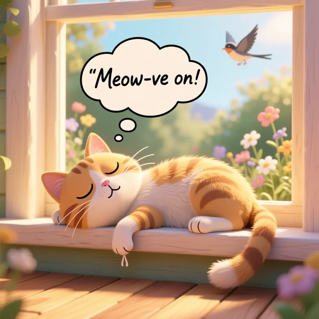 Lazy & Sleepy Cat Puns