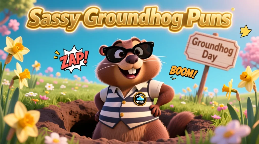 Sassy Groundhog Puns