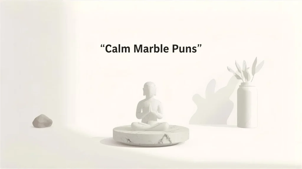 Calm and Thoughtful Marble Puns