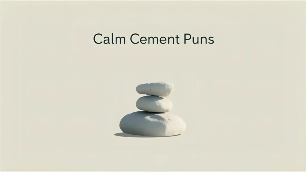 Calm Cement Puns