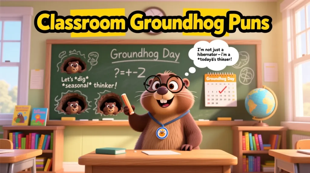 Classroom Groundhog Puns