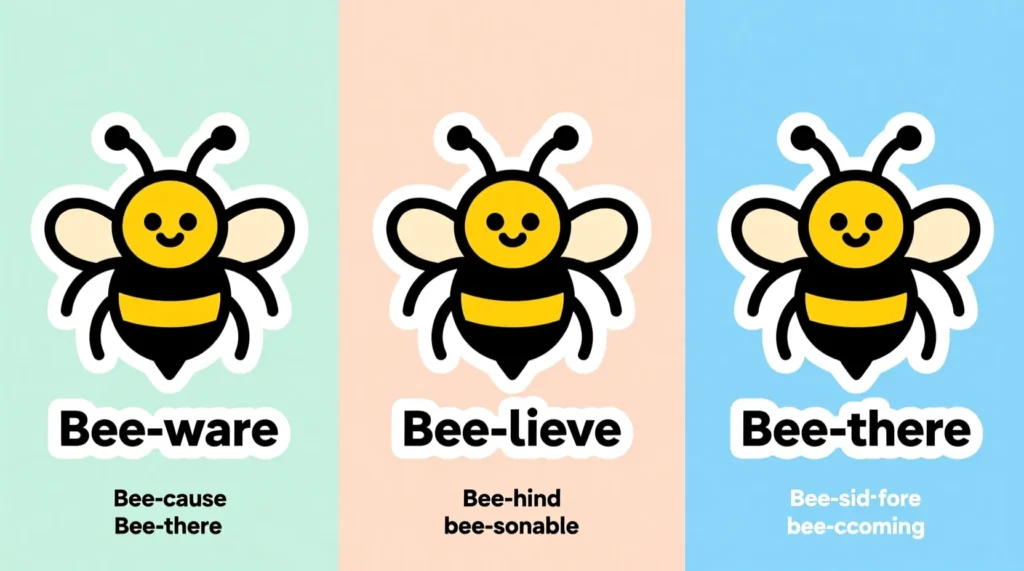 Clever One Word Bee Puns