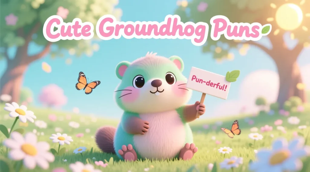 Cute Groundhog Puns