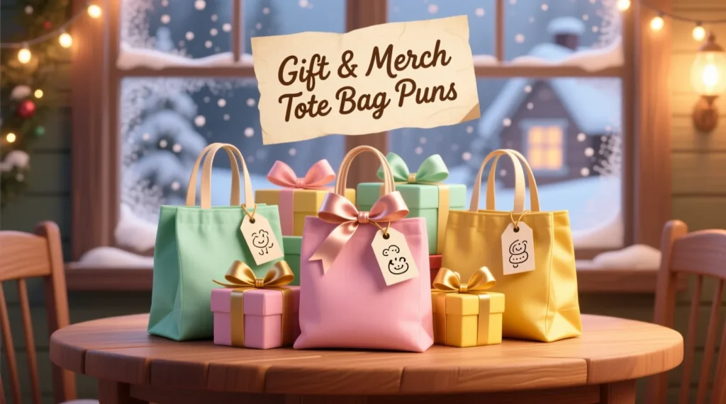 Gift & Merch Tote Bag Puns