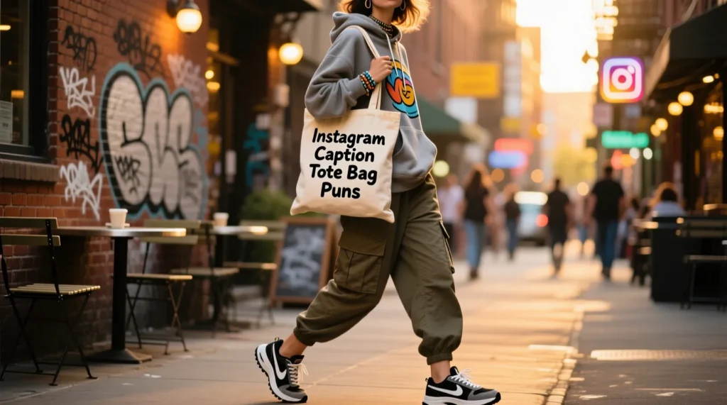 Instagram Caption Tote Bag Puns