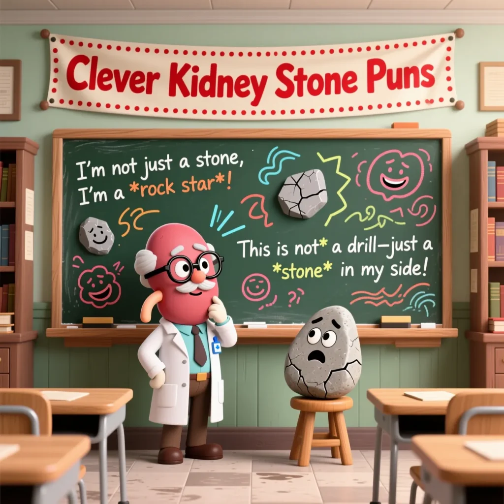 Kidney Stone Wordplay & Clever Puns