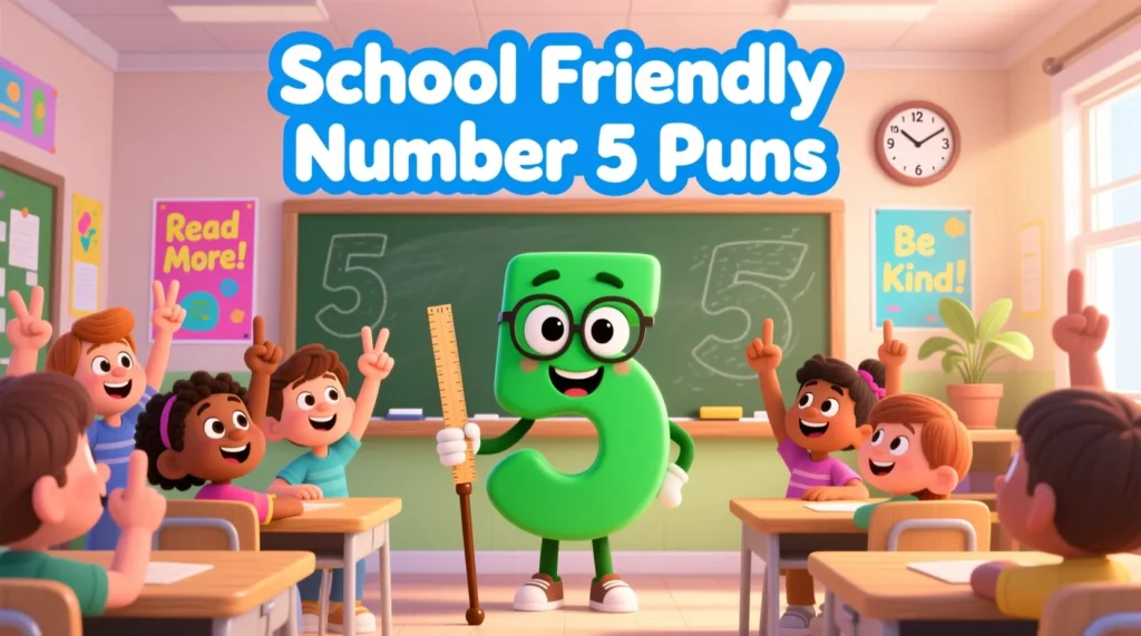 School Friendly Puns With the Number 5