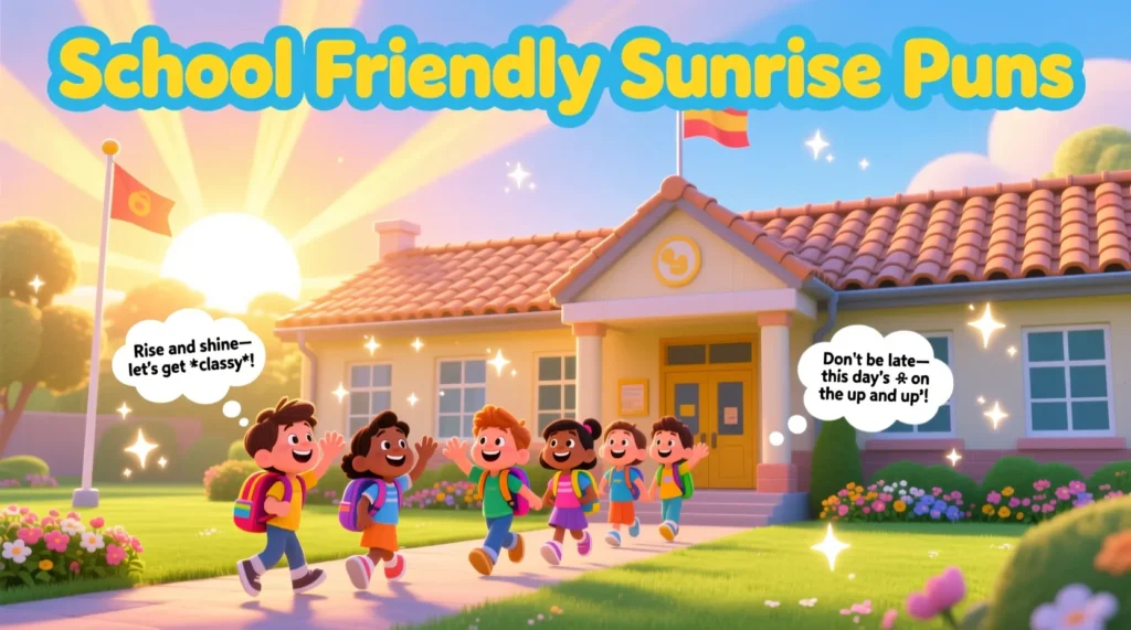 School Friendly Sunrise Puns