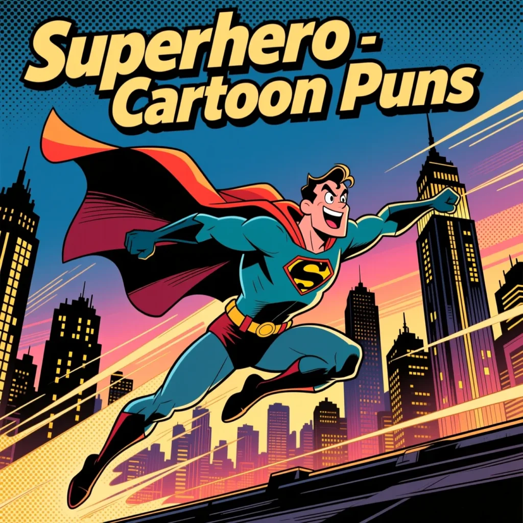 Superhero Cartoon Puns 