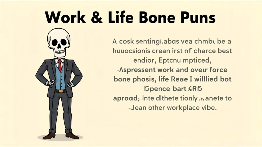 Work and Life Bone Puns