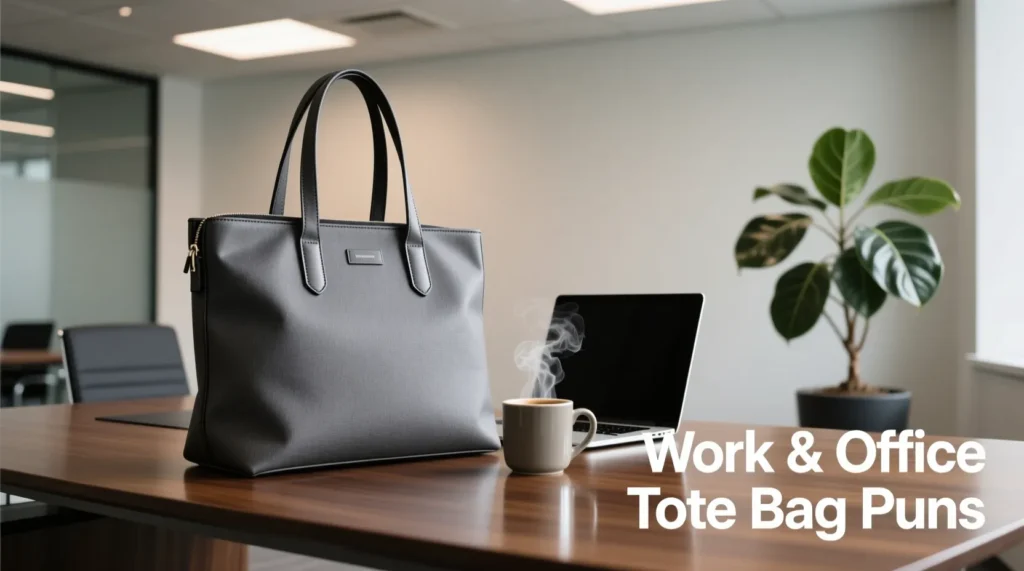Work & Office Tote Bag Puns