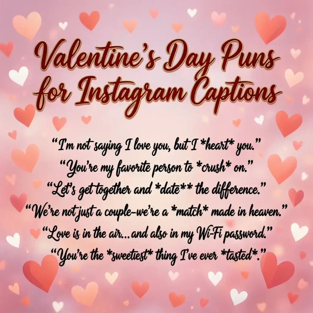  Valentine’s Day Puns for Instagram Captions