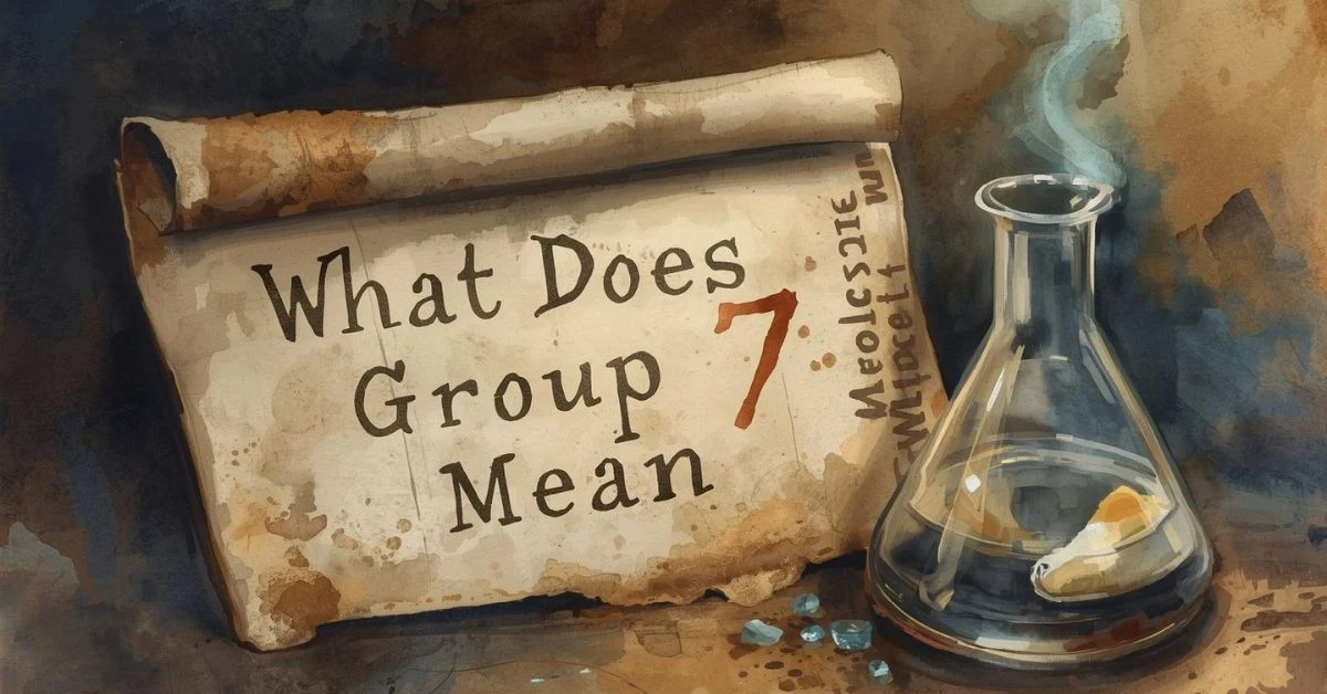 What Does Group 7 Mean
