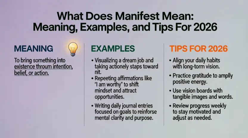 What Does Manifest Mean