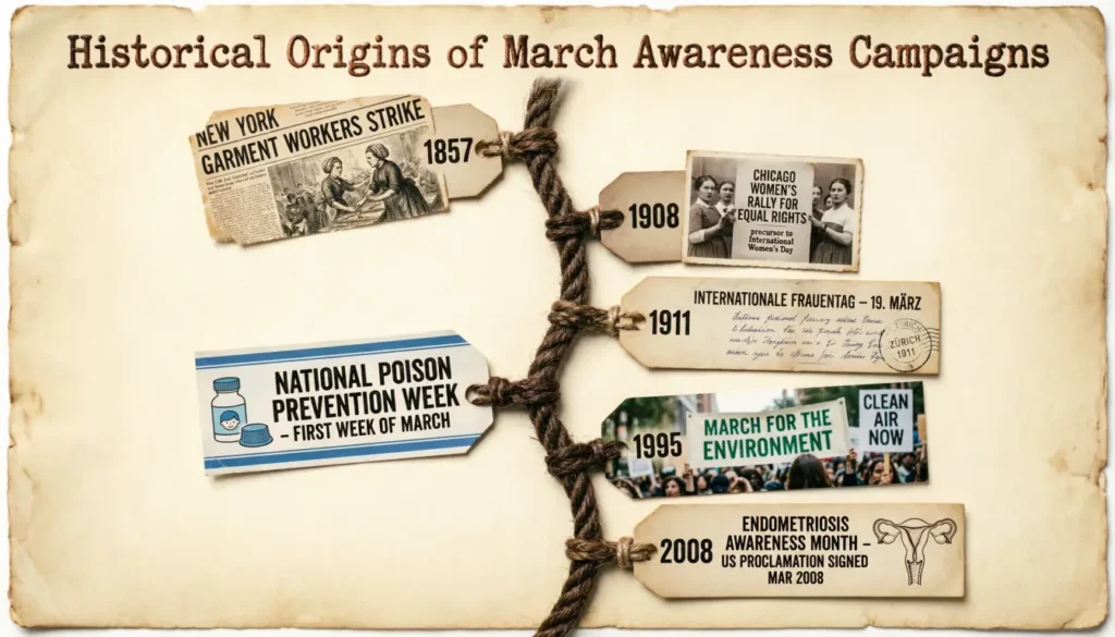 Historical Origins of March Awareness Campaigns